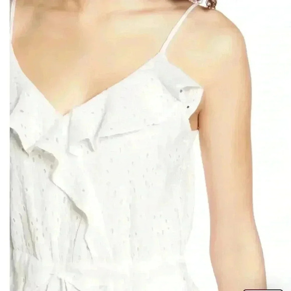 All in Favor White Ruffle Eyelet Jumpsuit - Picture 4 of 16